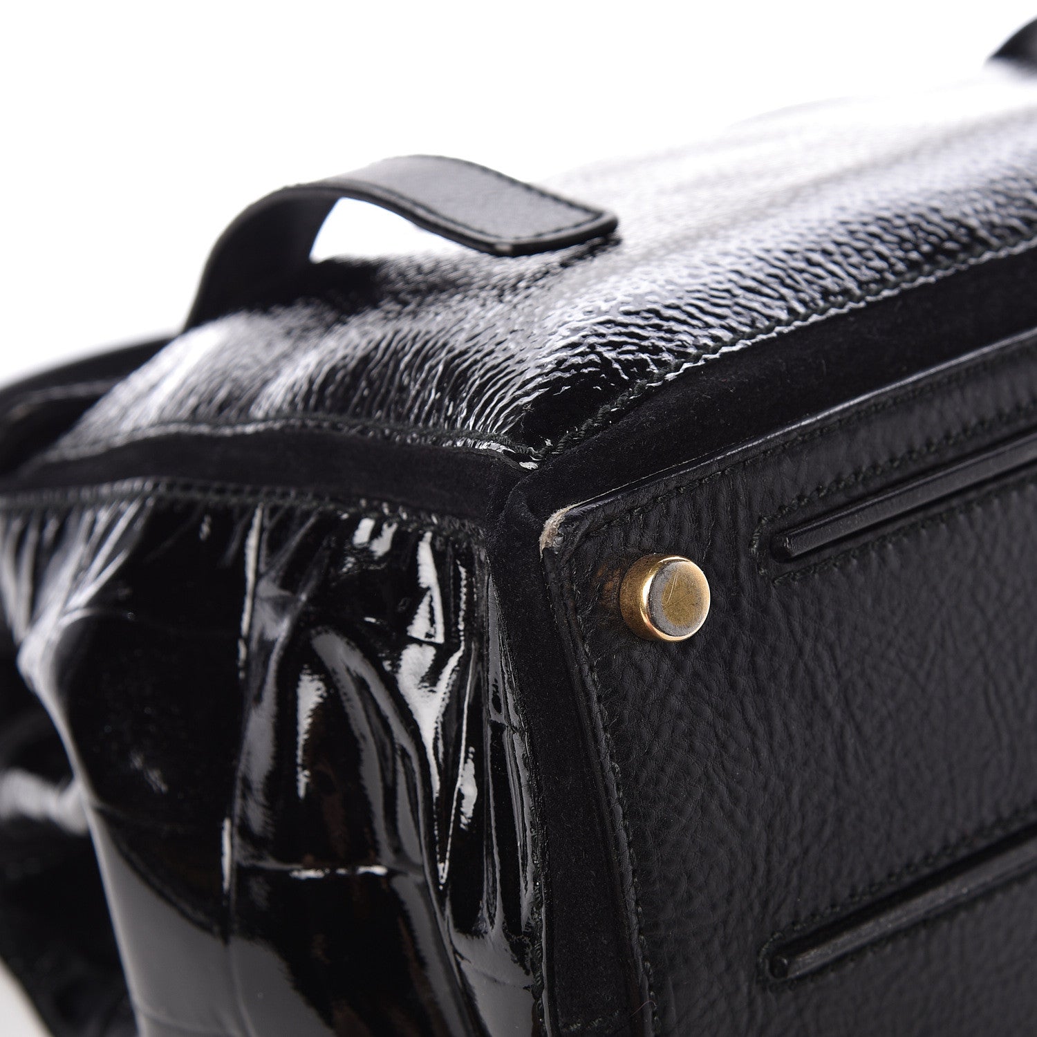 Saint Laurent Pony Hair Patent Medium Muse Two Black 9 of 15