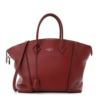 Louis Vuitton Veau Cachemire Soft Lockit MM Griotte 1 of 13
