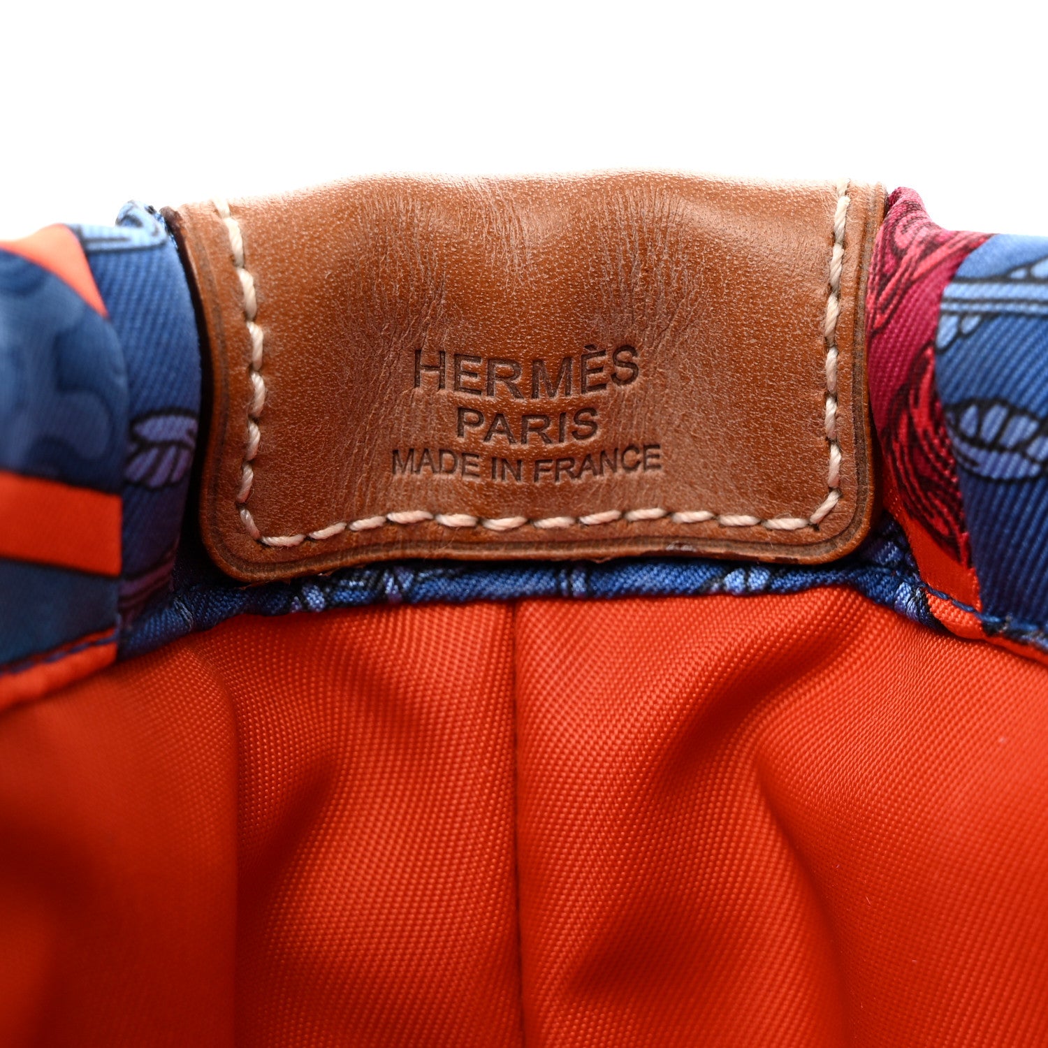 Hermes Silk Carre en Cravates Fourbi 20 PM Pouch Bleu Saphir 6 of 10