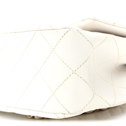 Chanel Caviar Quilted Small Top Handle Flap With Chain Black White 10 of 11