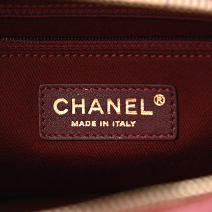 Chanel Shiny Calfskin Goatskin Quilted Small Coco Curve Vanity Burgundy 5 of 9