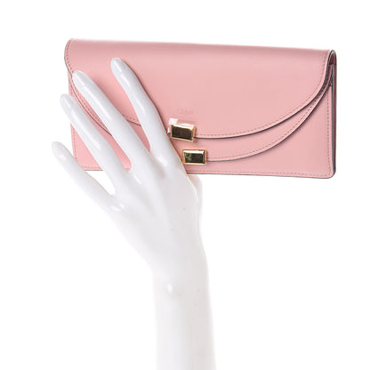 Chloe Calfskin Georgia Flap Wallet Washed Pink 2 of 7