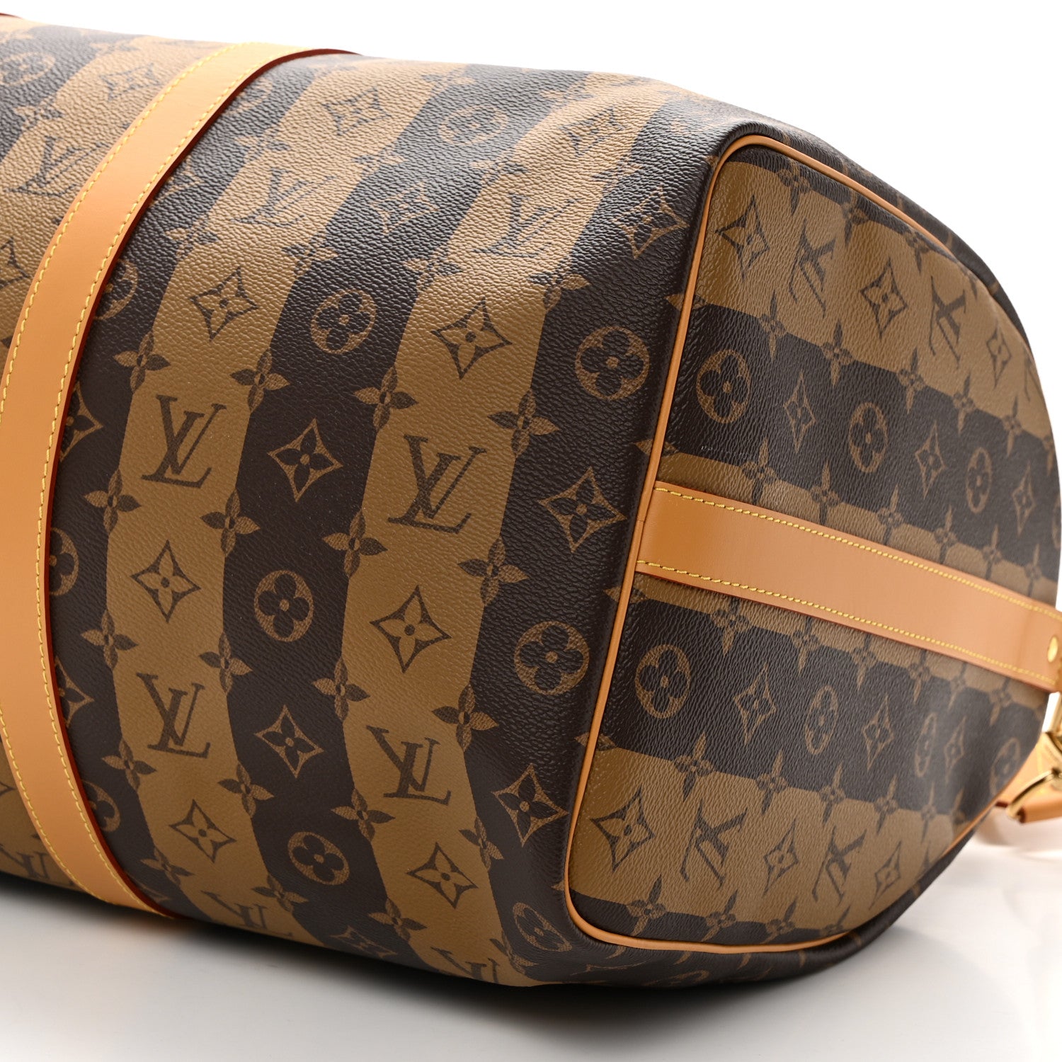 Louis Vuitton X NIGO Reverse Monogram Stripe Keepall Bandouliere 50 Brown 10 of 11