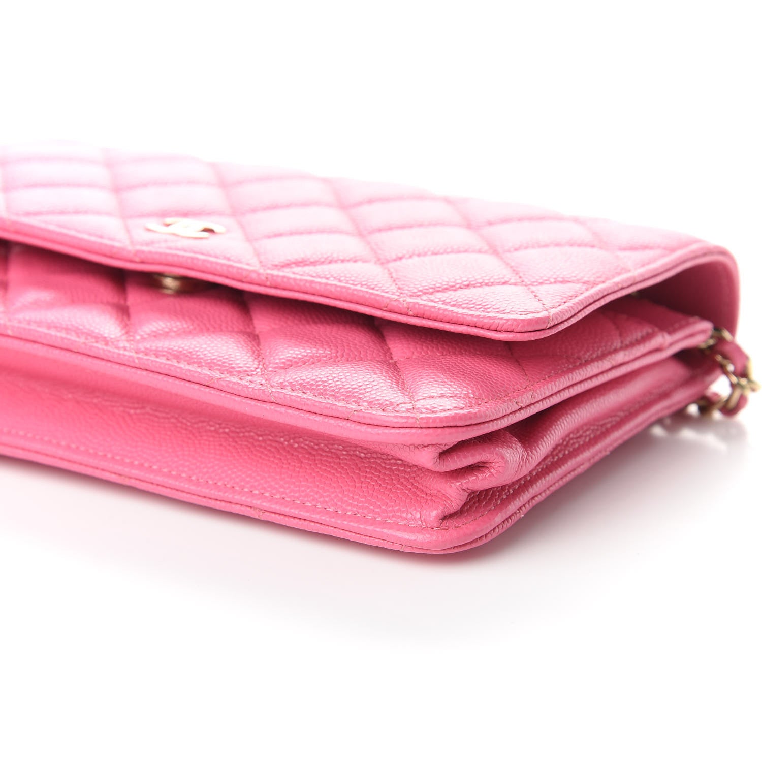 Chanel Caviar Quilted Wallet on Chain WOC Pink 6 of 10