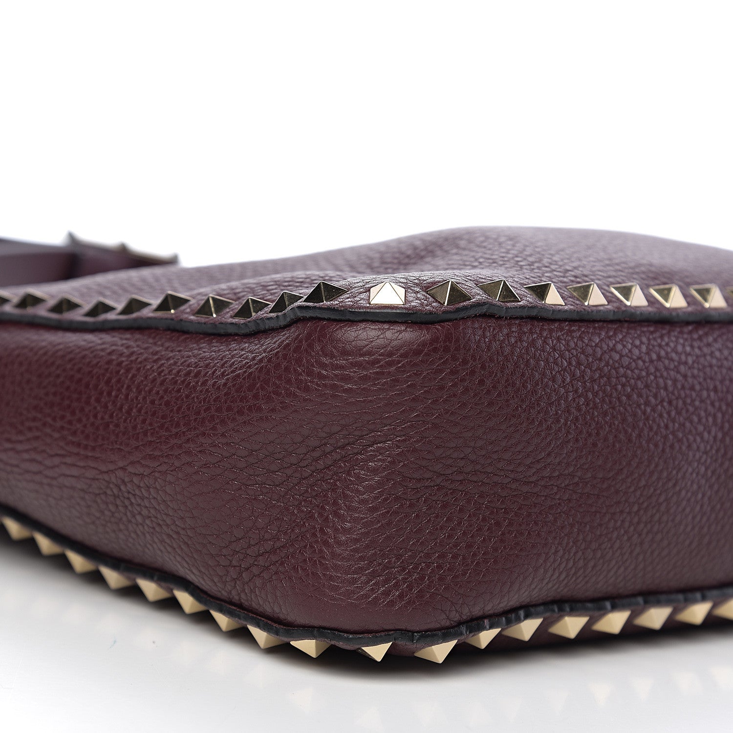 Valentino Garavani Pebbled Calfskin Small Rockstud Flip-Lock Messenger Bag Vinaccia 7 of 8