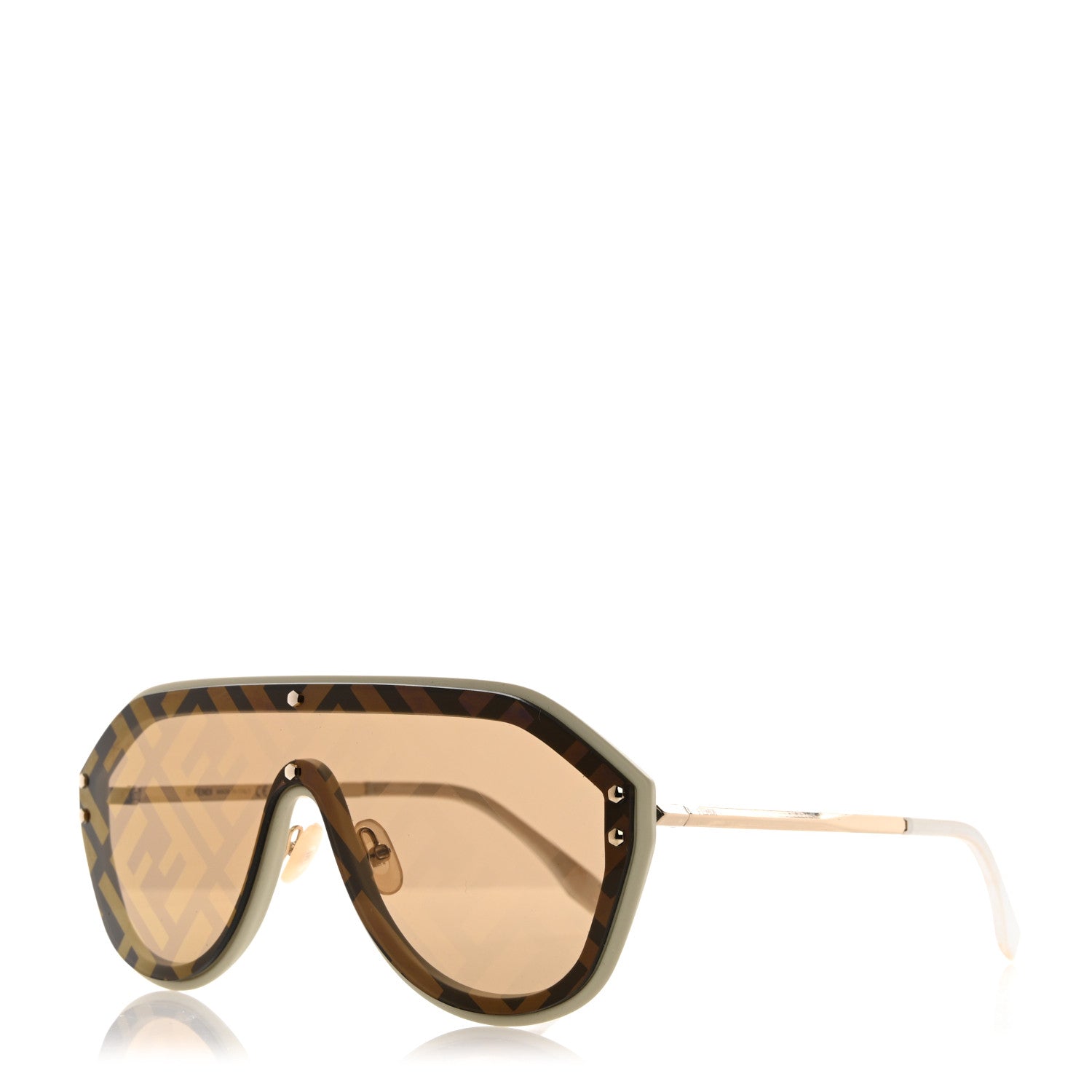 Fendi FF Fabulous Shield Sunglasses FF M0039/G/S Black 1 of 8