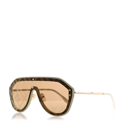 Fendi FF Fabulous Shield Sunglasses FF M0039/G/S Black 1 of 8
