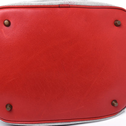 Burberry Canvas Mega Check Medium Ashby Hobo Cadmium Red 21 of 27