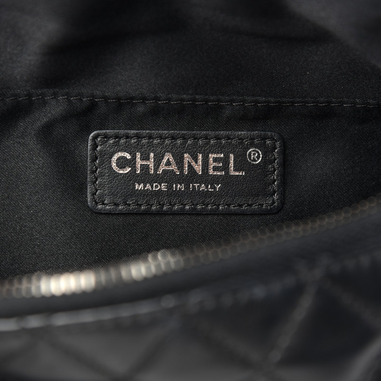 Lambskin Quilted Banane Waist Bag Fanny Pack Black