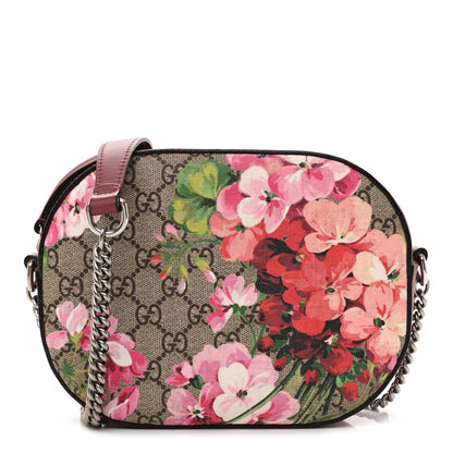 Gucci GG Supreme Monogram Blooms Mini Chain Shoulder Bag Beige Multicolor Dry Rose 1 of 9