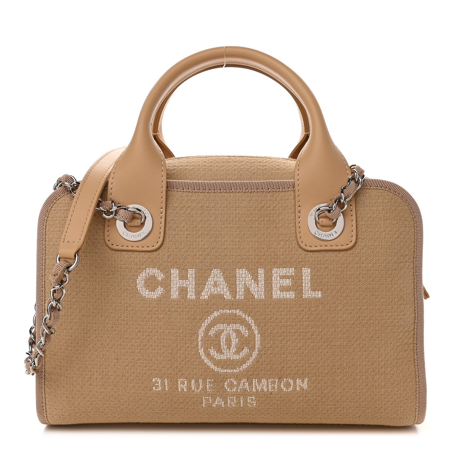 Denim Deauville Bowling Bag Beige