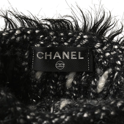 Chanel Tweed Fingerless Gloves Black 4 of 5