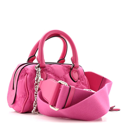 Gucci Nylon Calfskin Enamel GG Matelasse Mini Bowler Bag Lovely 3 of 10
