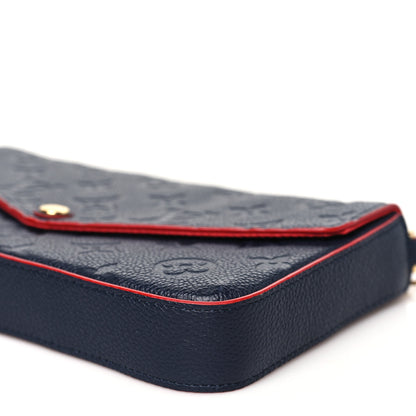 Louis Vuitton Empreinte Pochette Felicie Chain Wallet Marine Rouge 10 of 11