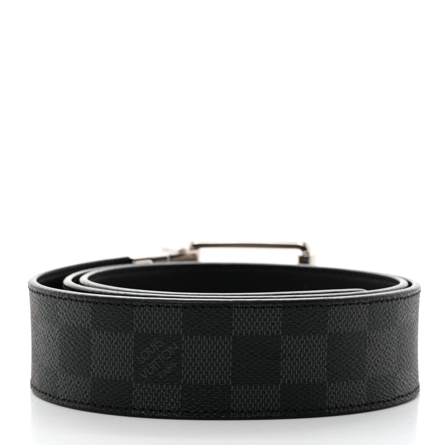 Louis Vuitton Damier Graphite Calfskin Belt 95 38 Black 3 of 7