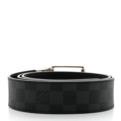 Louis Vuitton Damier Graphite Calfskin Belt 95 38 Black 3 of 7
