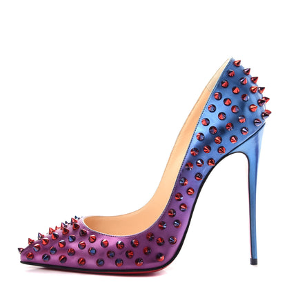 Christian Louboutin Patent Scarabe Follies Spikes 120 Pumps 38.5 Rose Digitale 1 of 10