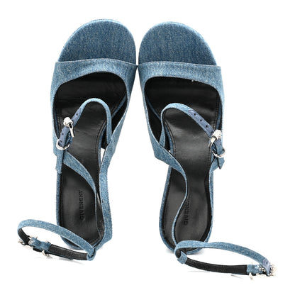 Givenchy Denim Voyou Sandals 39 Medium Blue 2 of 10