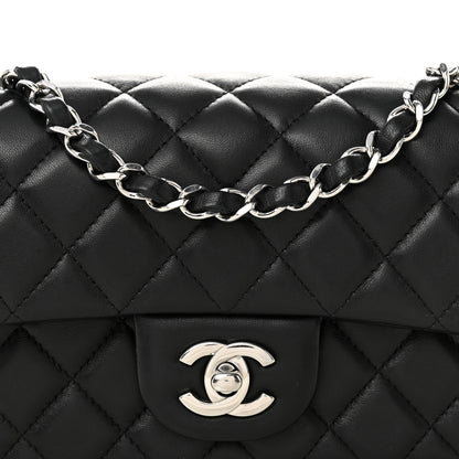 Chanel Lambskin Quilted Mini Rectangular Flap Black 7 of 10
