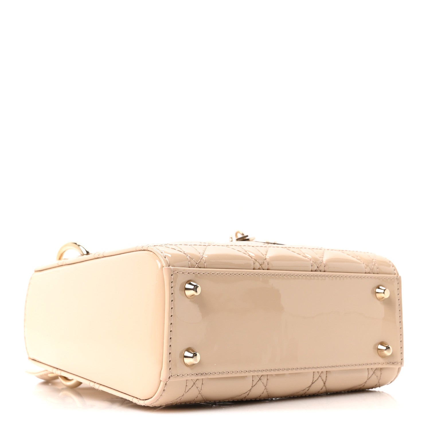 Christian Dior Patent Cannage Mini Lady Dior Beige 4 of 10