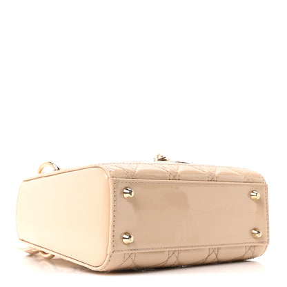 Christian Dior Patent Cannage Mini Lady Dior Beige 4 of 10