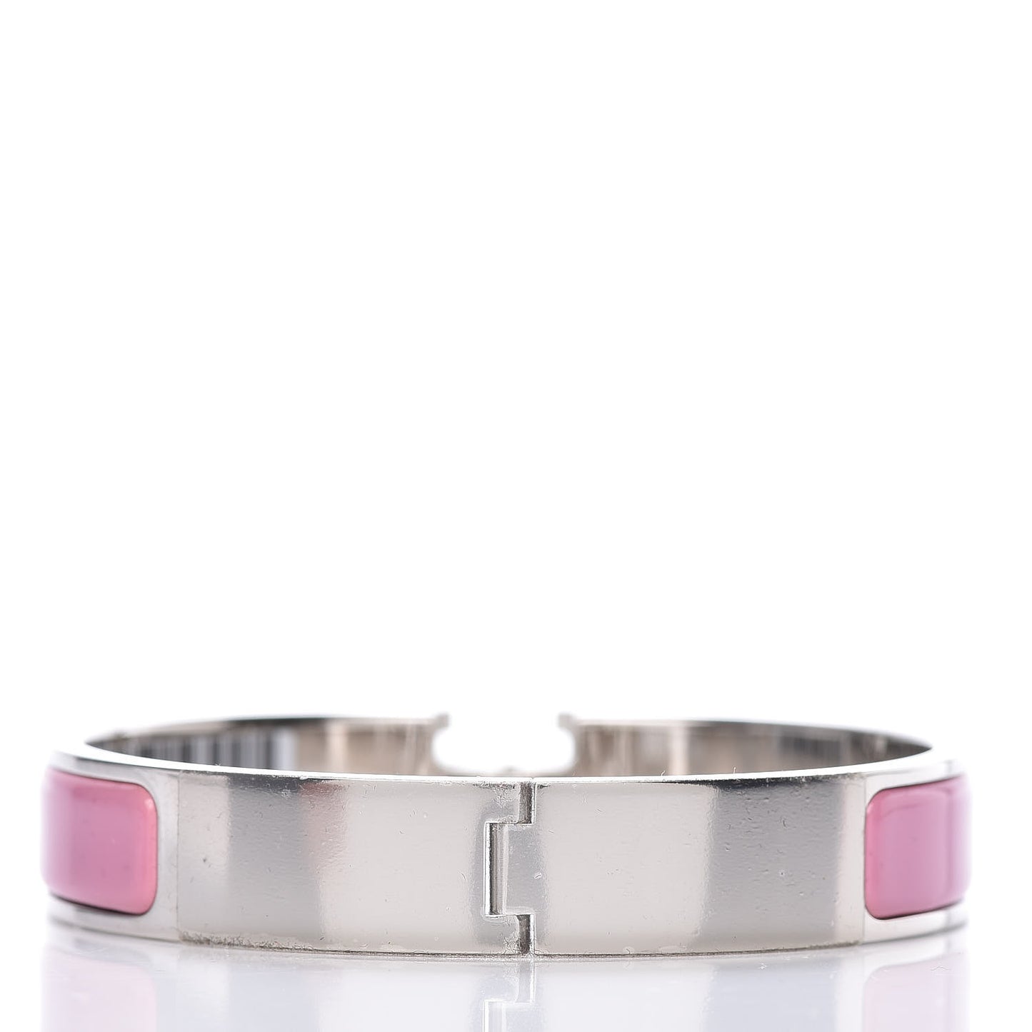 Enamel Narrow Clic Clac H Bracelet GM Rose Flamingo