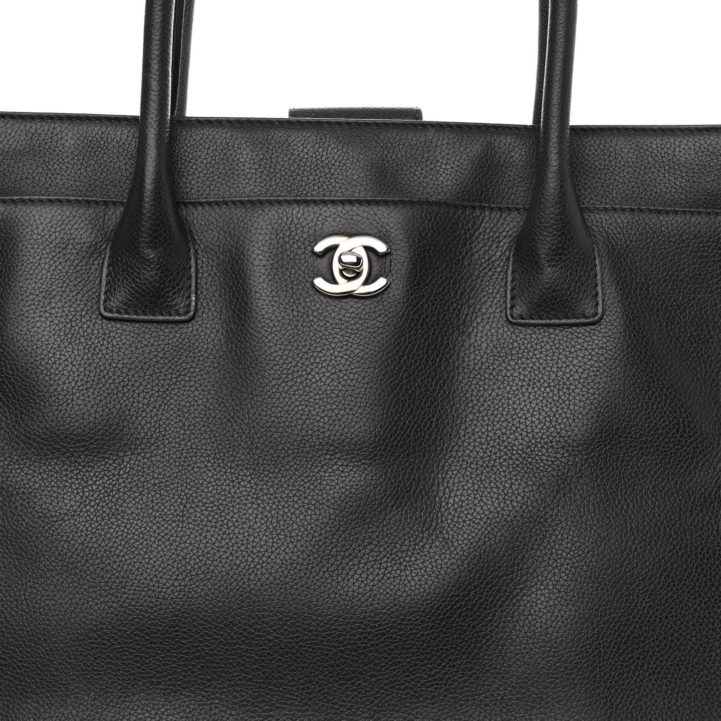 Calfskin Tall Cerf Tote Dark Grey
