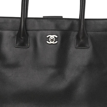 Chanel Calfskin Tall Cerf Tote Dark Grey 9 of 11