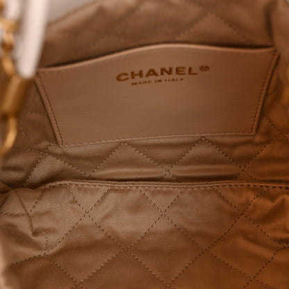 Chanel Shiny Calfskin Quilted Mini Chanel 22 White 5 of 11