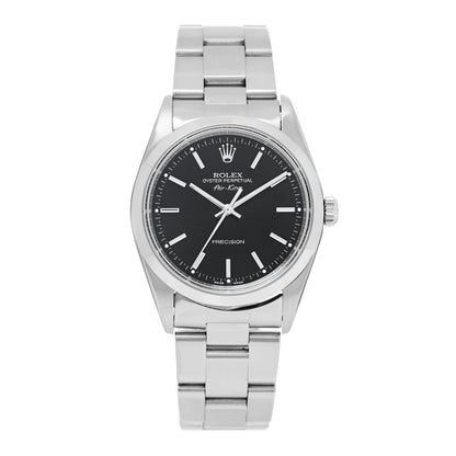 Rolex Stainless Steel 34mm Air-King Oyster Perpetual Precision Watch Black 14000M 1 of 4