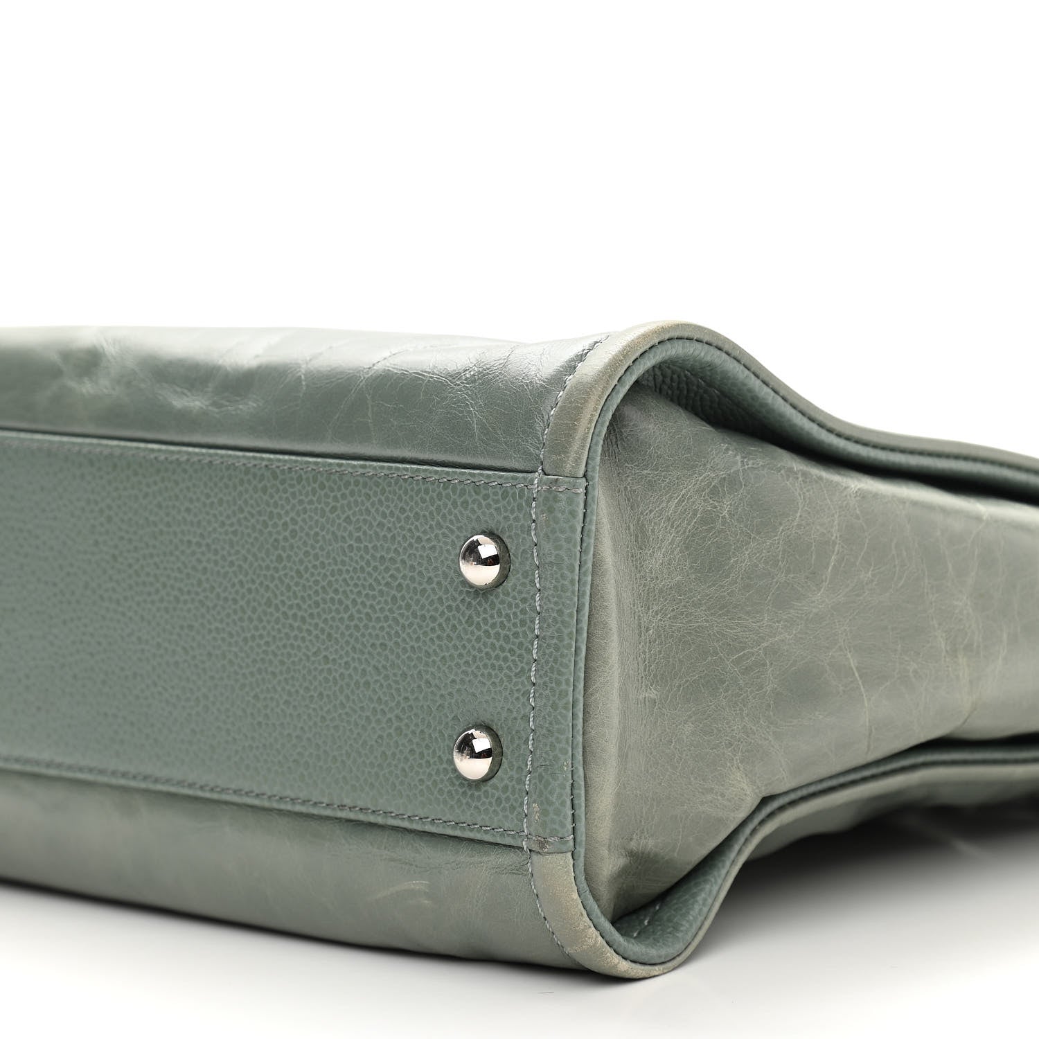 Chanel Glazed Calfskin Mini Deauville Tote Green 6 of 12
