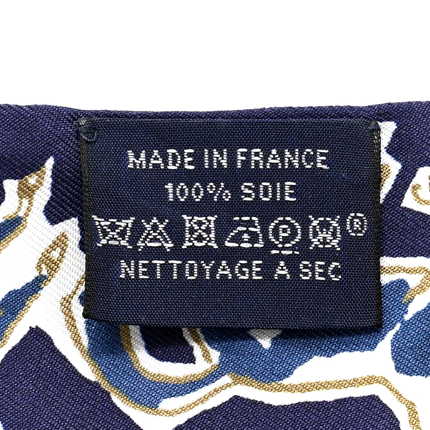 Hermes Silk Chevaux En Liberte Twilly Marine Indigo Blanc 3 of 5