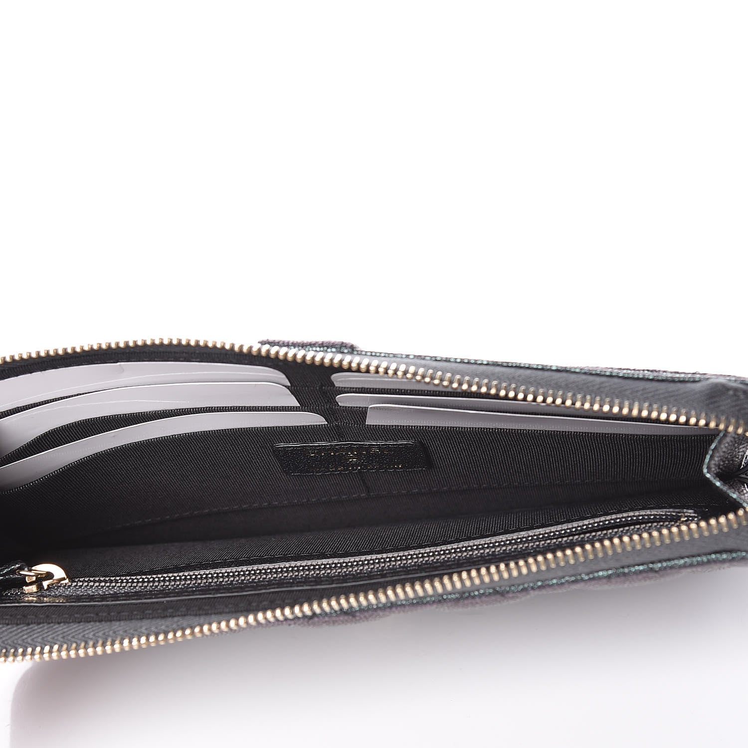 Chanel Iridescent Caviar Quilted Classic Pouch With Handle Black 5 of 10