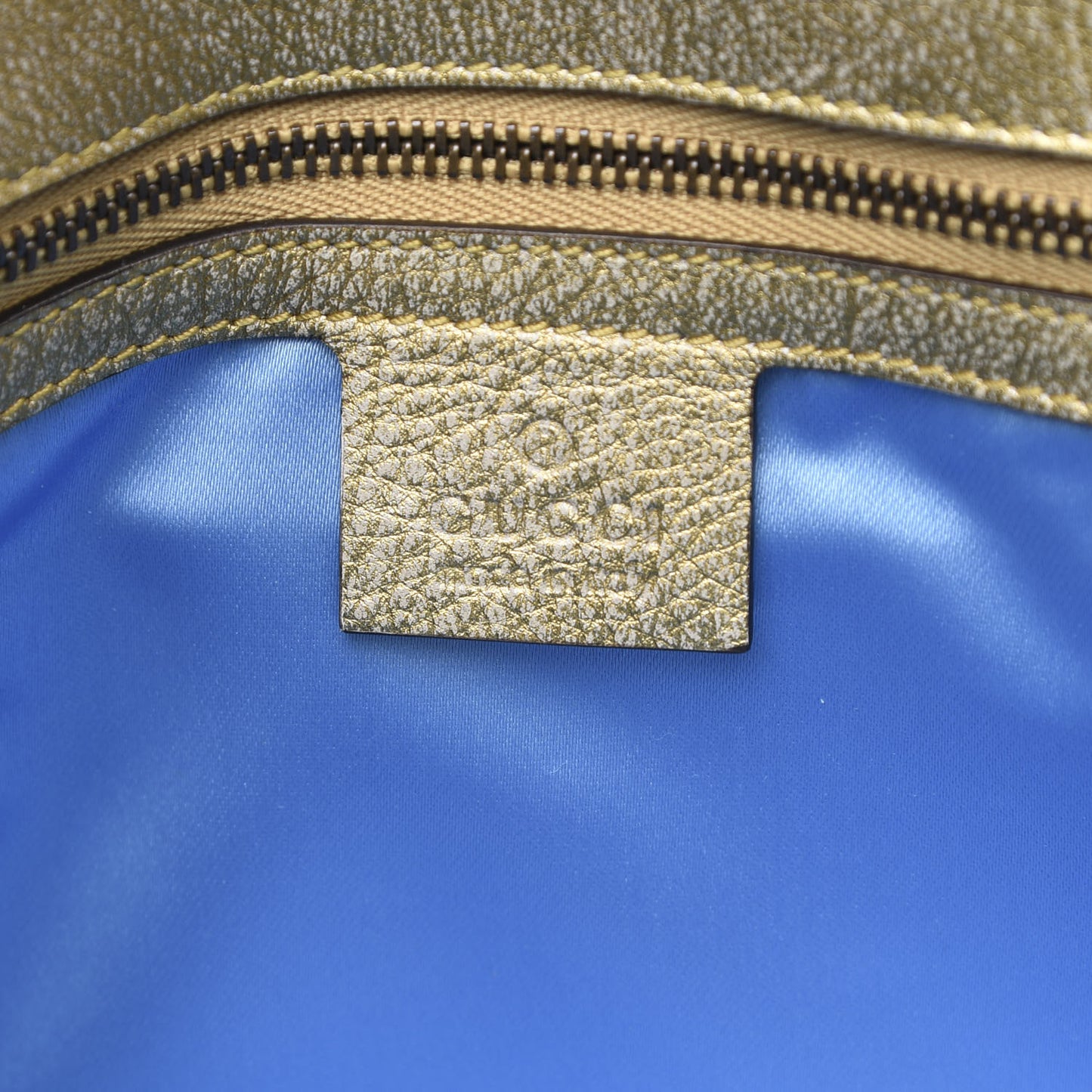 Metallic Calfskin Matelasse Small GG Marmont Shoulder Bag Gold Pink