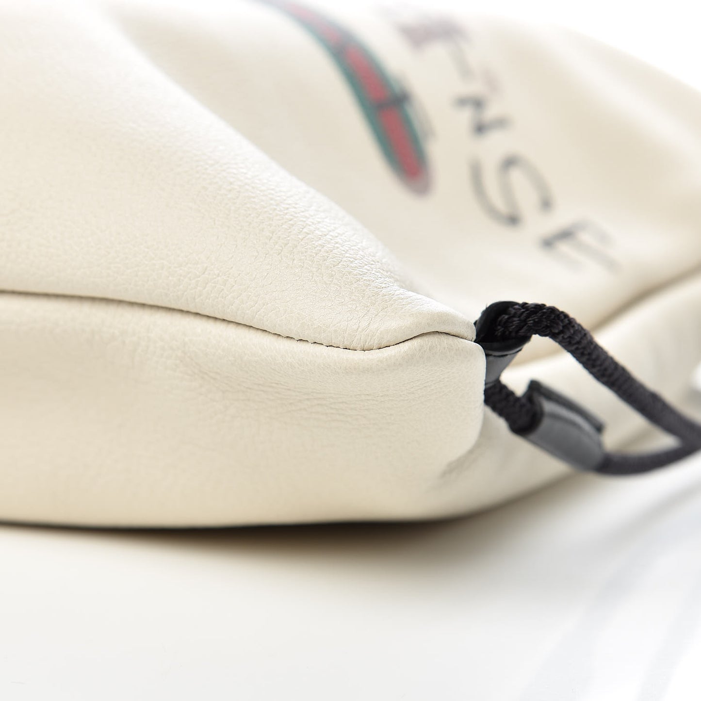 Calfskin Coco Capitan Logo Drawstring Backpack Mystic White