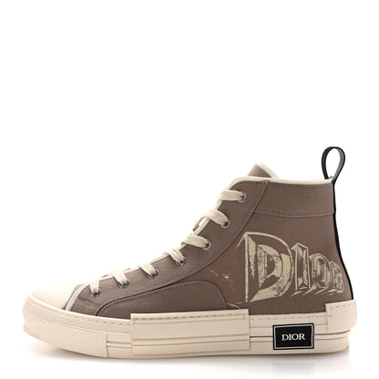 Christian Dior Canvas AsteroDior Mens B23 High Top Sneakers 45 Beige 1 of 10