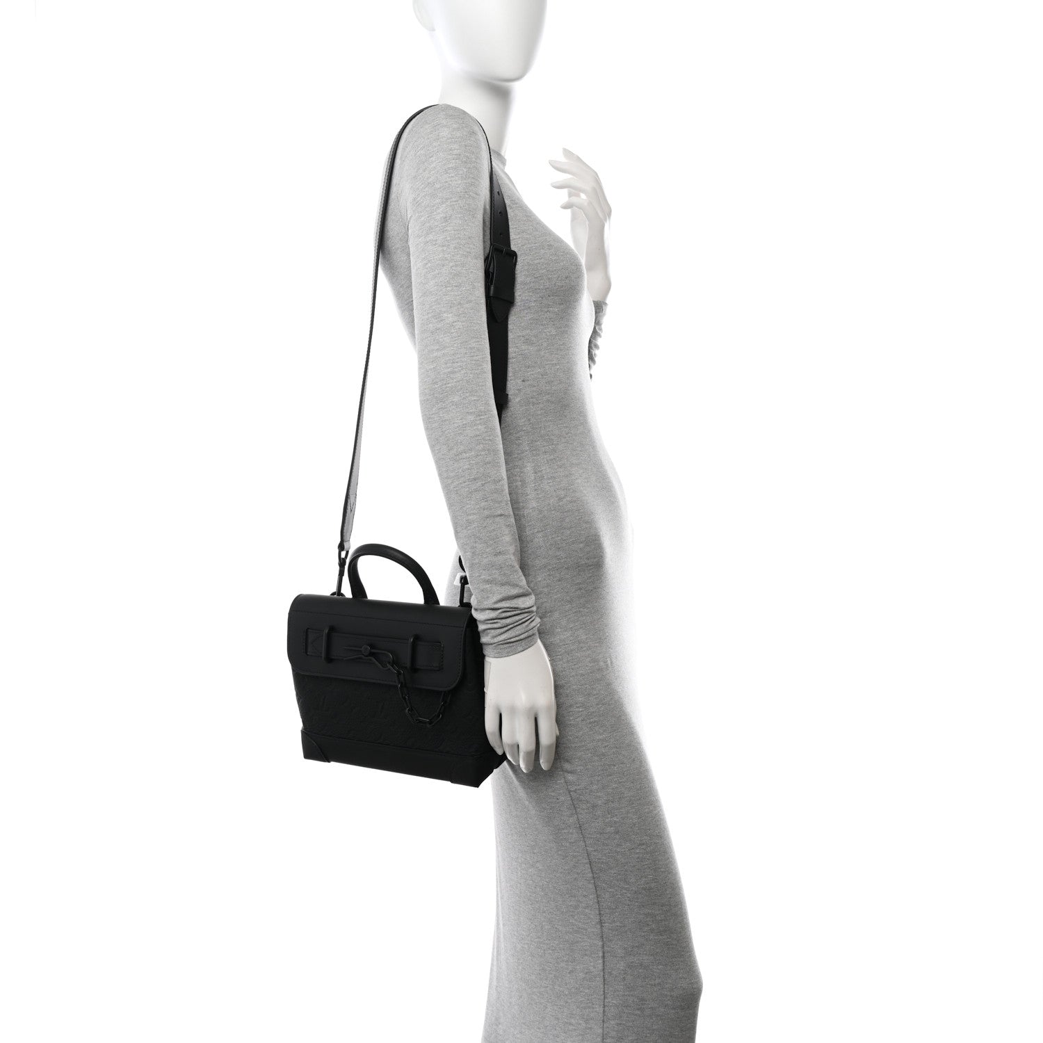 Louis Vuitton Taurillon Monogram Steamer PM NM Black 2 of 9