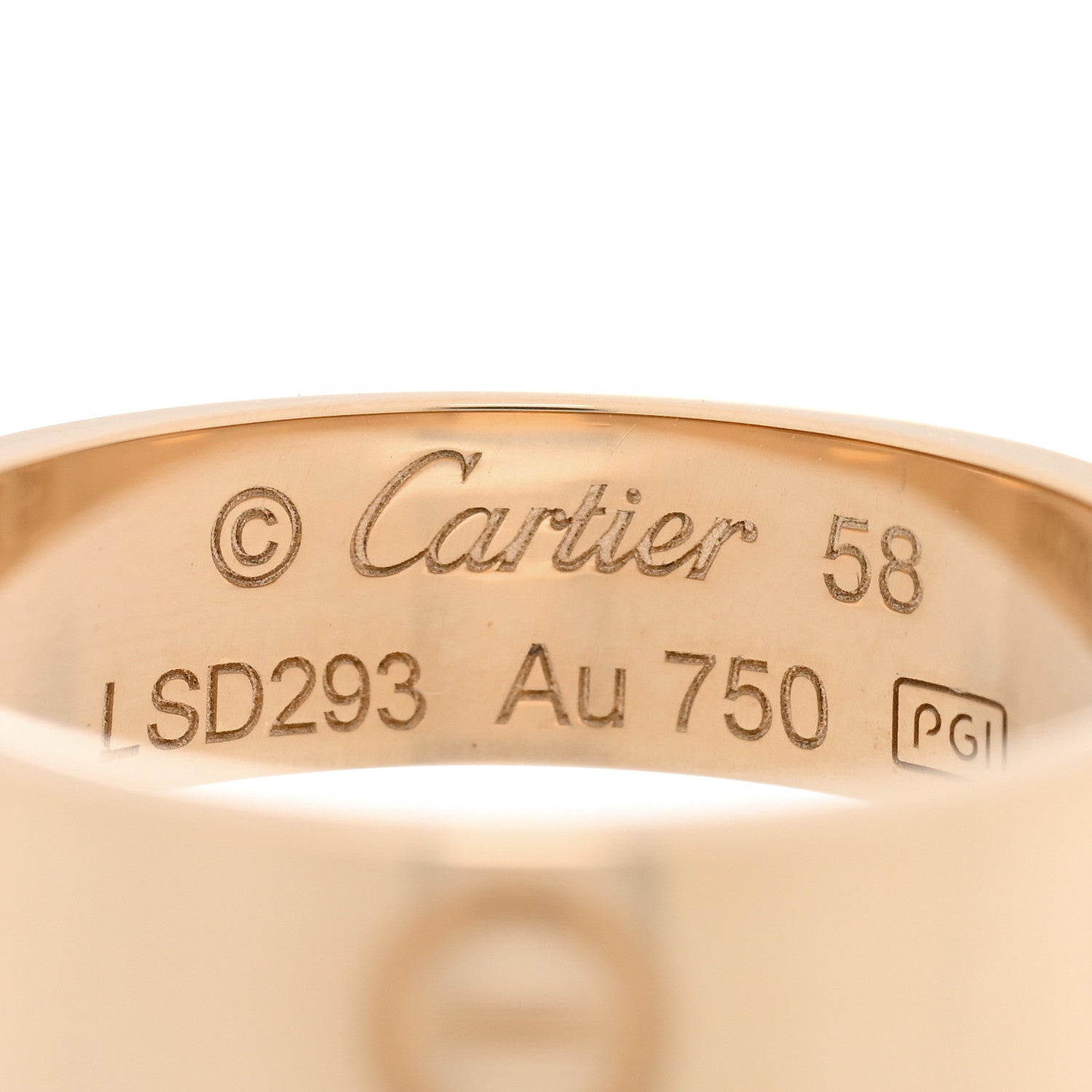 Cartier 18K Yellow Gold 5.5mm LOVE Ring 58 8.25 4 of 5
