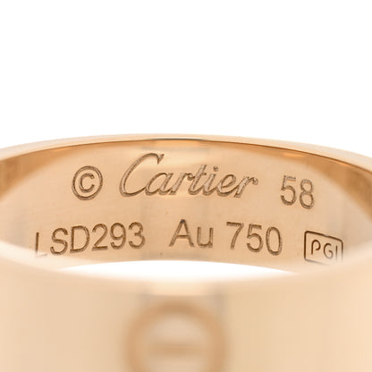 Cartier 18K Yellow Gold 5.5mm LOVE Ring 58 8.25 4 of 5