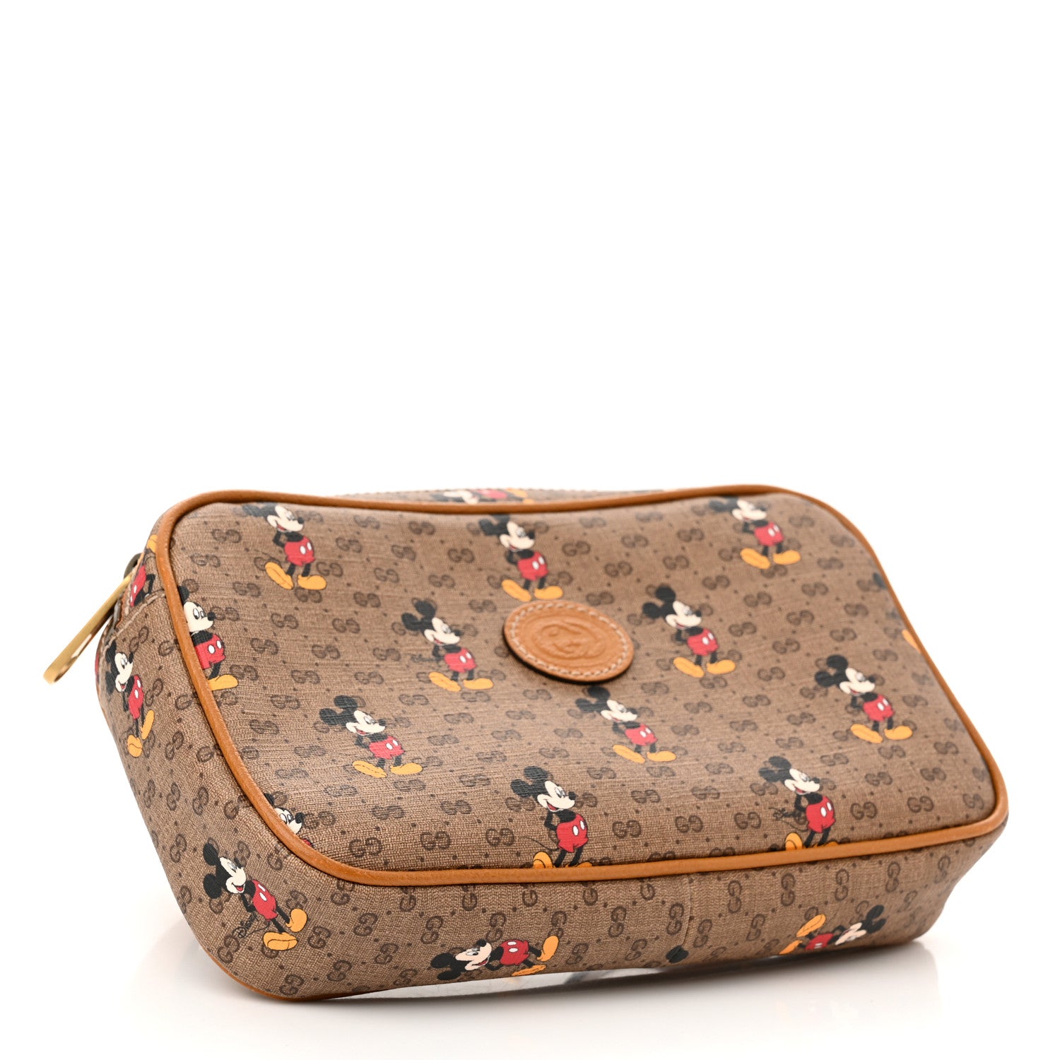 Gucci X DISNEY Mini Vintage GG Supreme Monogram Mickey Mouse Small Belt Bag 90 36 Beige Vintage Sun Oil 4 of 12