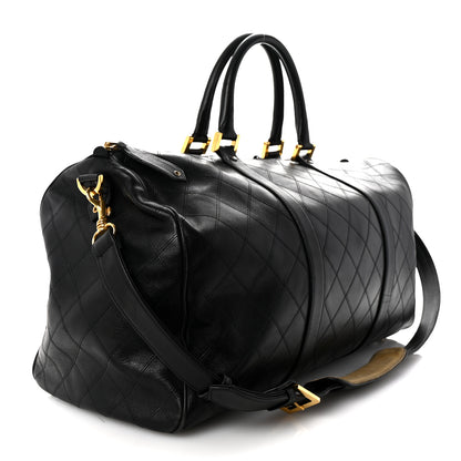 Chanel Calfskin Stitched Duffle Bag Black 2 of 9