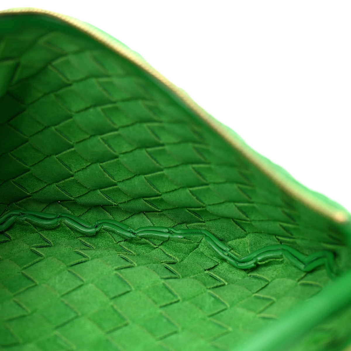 Nappa Intrecciato Small Turn Pouch Parakeet