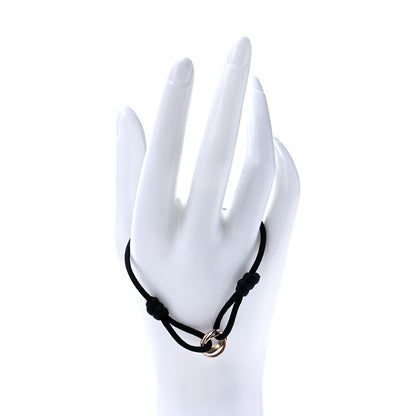 Cartier 18K Pink Yellow White Gold Trinity Adjustable Cord Bracelet Black 2 of 8