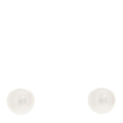 Mikimoto 18K White Gold Akoya Pearl 7-7.5mm Stud Earrings 1 of 5