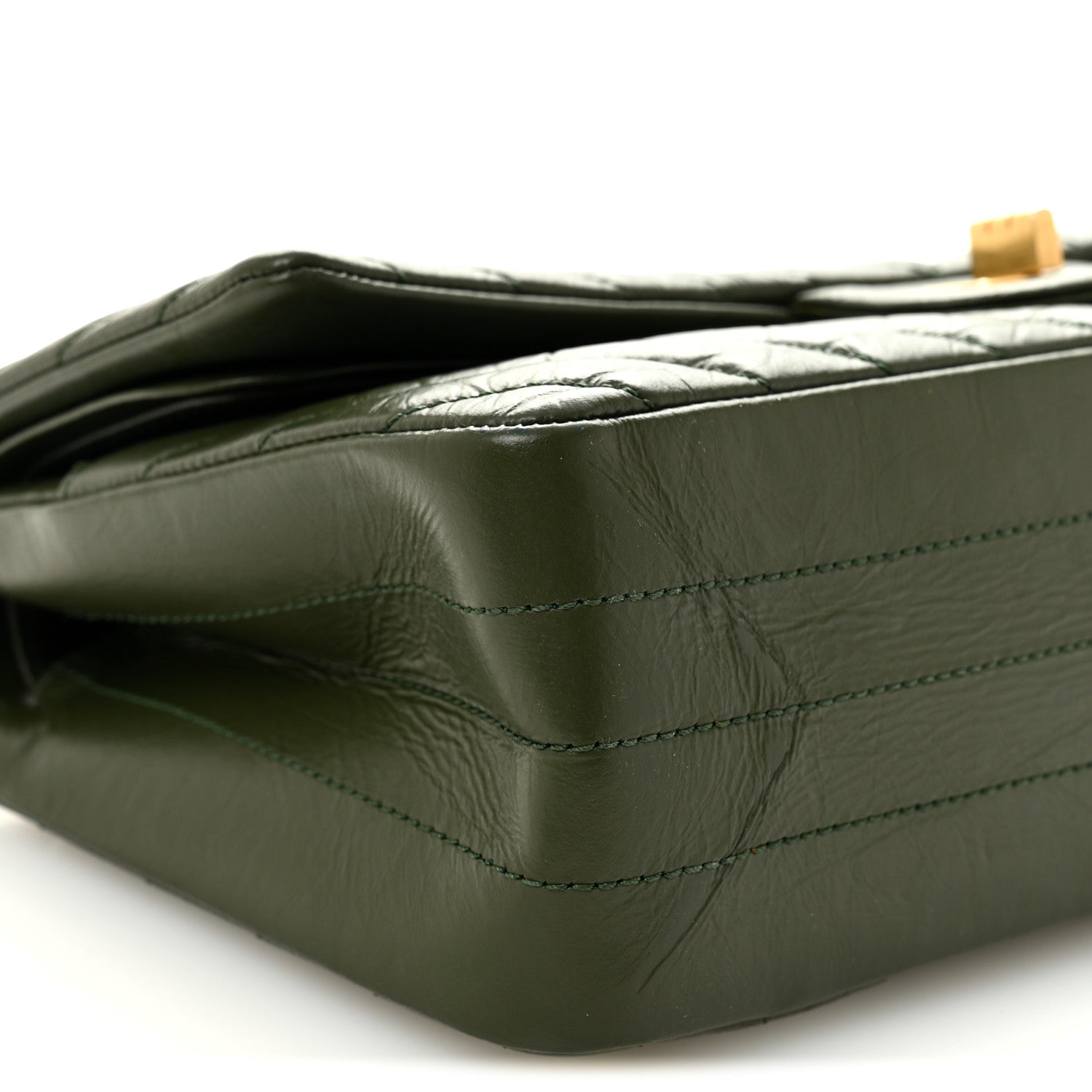 Chanel Aged Calfskin Chevron Quilted 2.55 Reissue 225 Flap Green 9 of 12