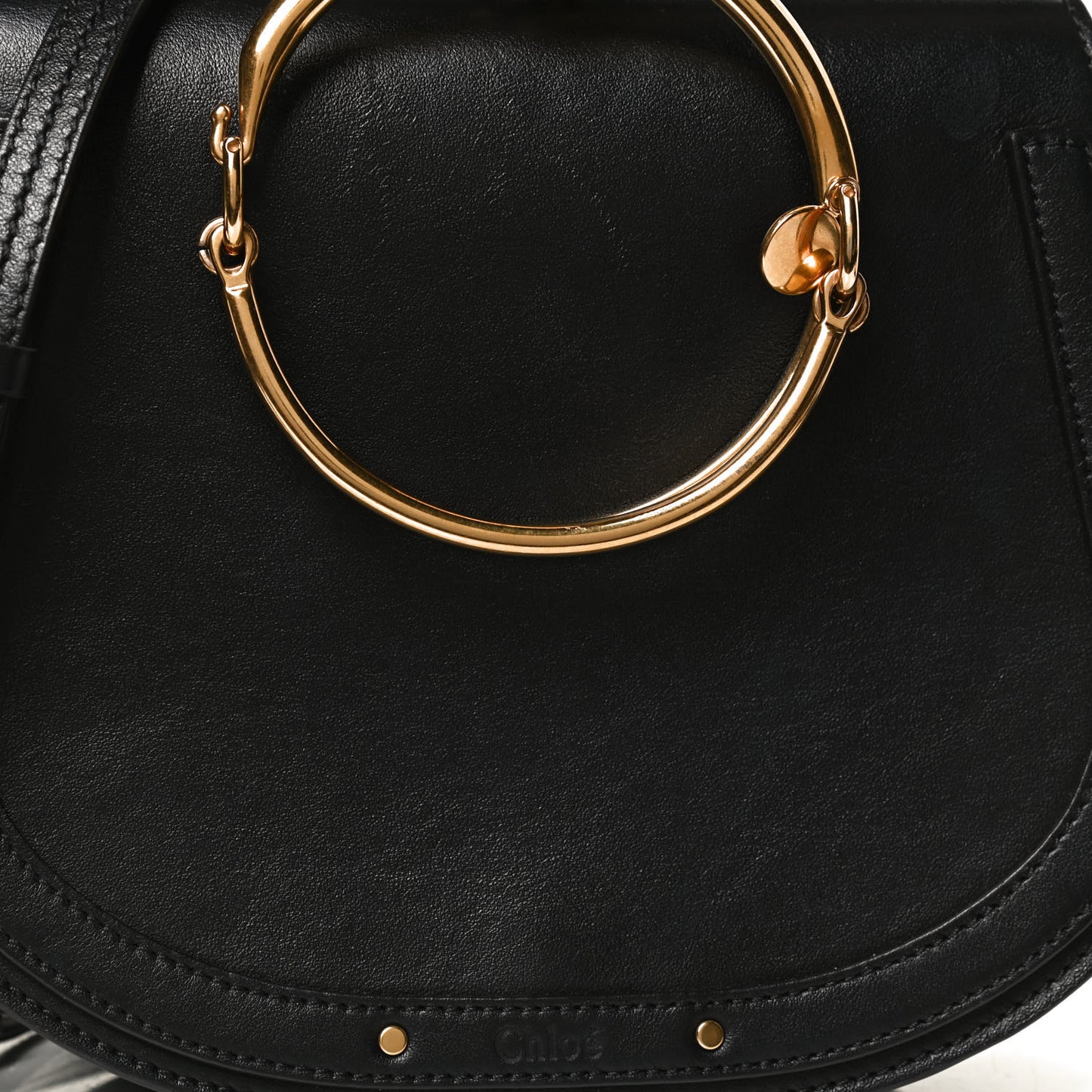 Calfskin Small Nile Bracelet Bag Black