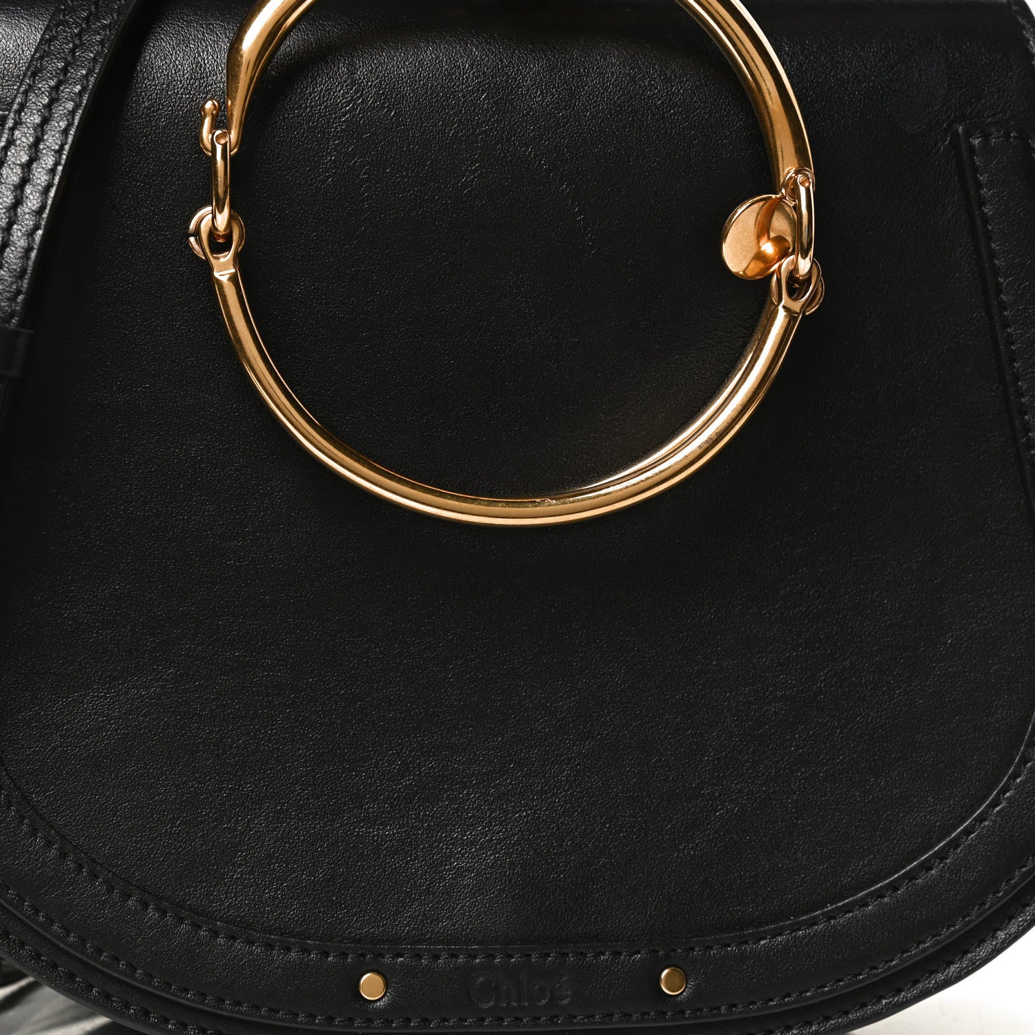 Chloe Calfskin Small Nile Bracelet Bag Black 9 of 13