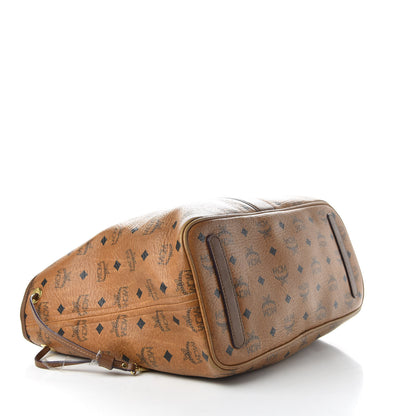 MCM Visetos Medium Liz Reversible Shopper Tote Cognac 5 of 12