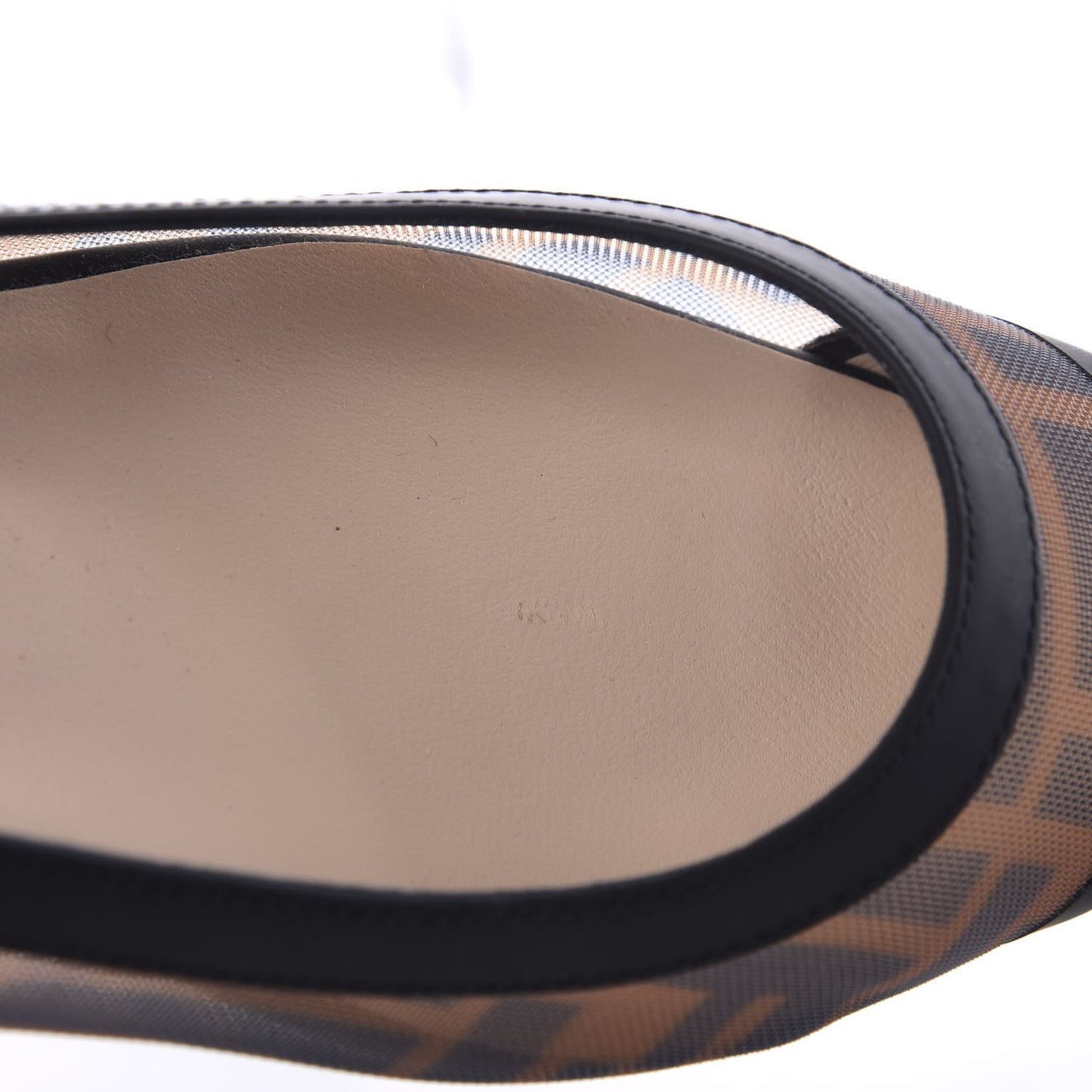 Mesh FF Skimmer Ballerina Flats 38 Tobacco Moro Black