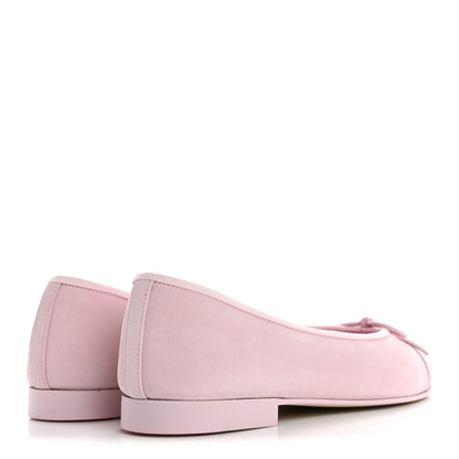 Chanel Suede Calfskin Cap Toe CC Ballerina Flats 39 Light Pink 5 of 10